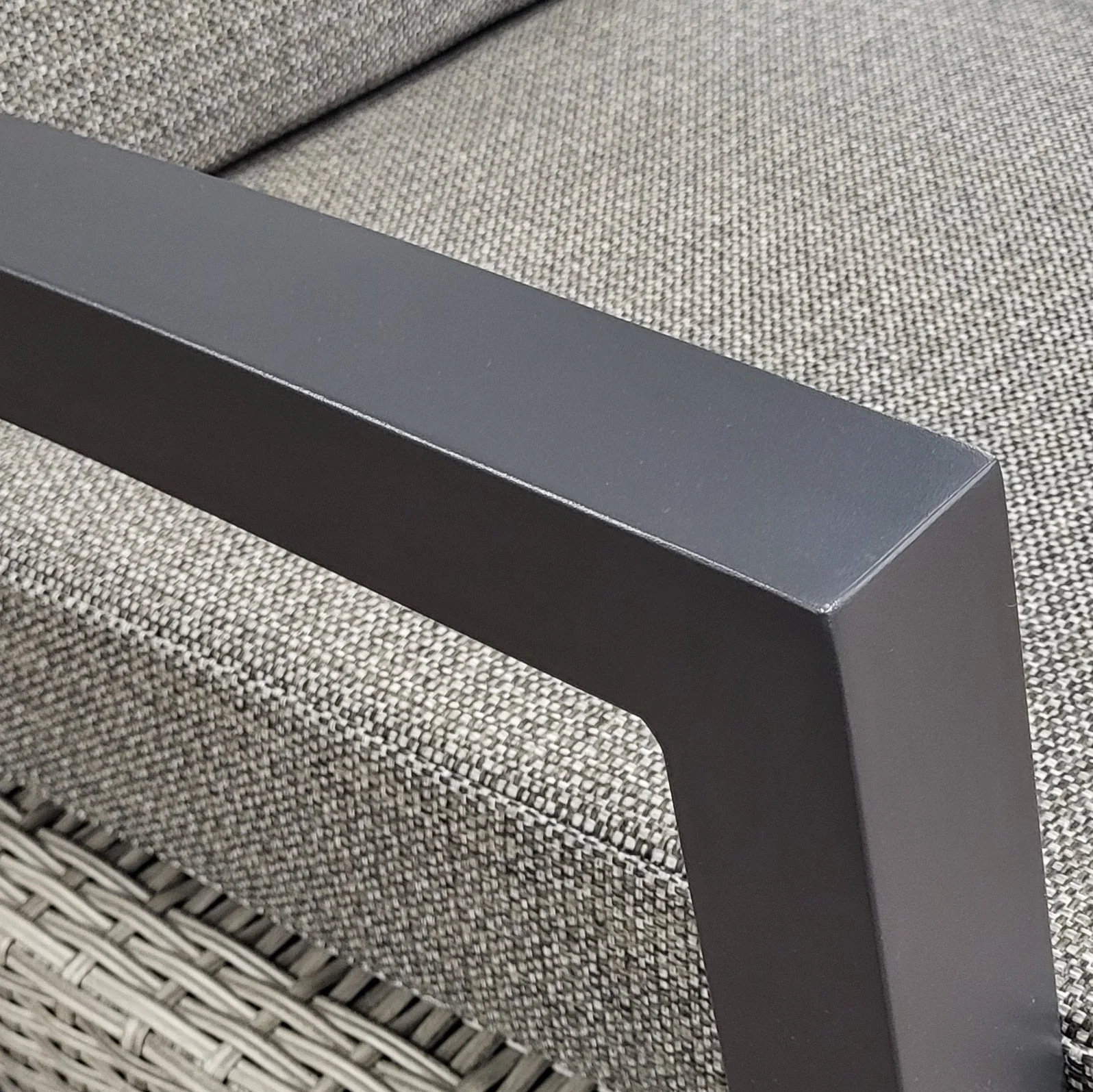 Kendal 6 Seat Extending Sintered Stone Dining - Grey with All Weather Cushions in Pewter | Vila - NTC Homes, Inc.
