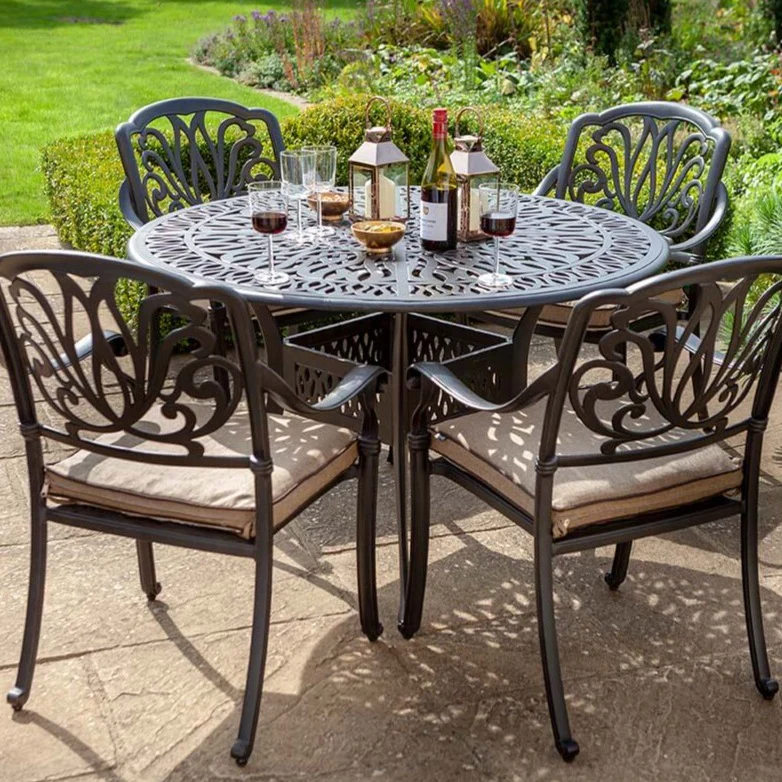 Outdoor Dining 4 Seat in Cast Aluminium - Amalfi By Hartman - NTC Homes, Inc.