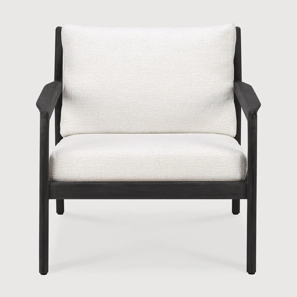 Jack Outdoor Lounge Chair - Teak Black Off White - NTC Homes, Inc.