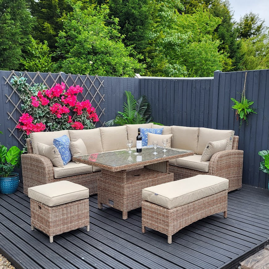 Large Outdoor Corner with Adjustable Table - Haven Cotswold By Harbo - NTC Homes, Inc.