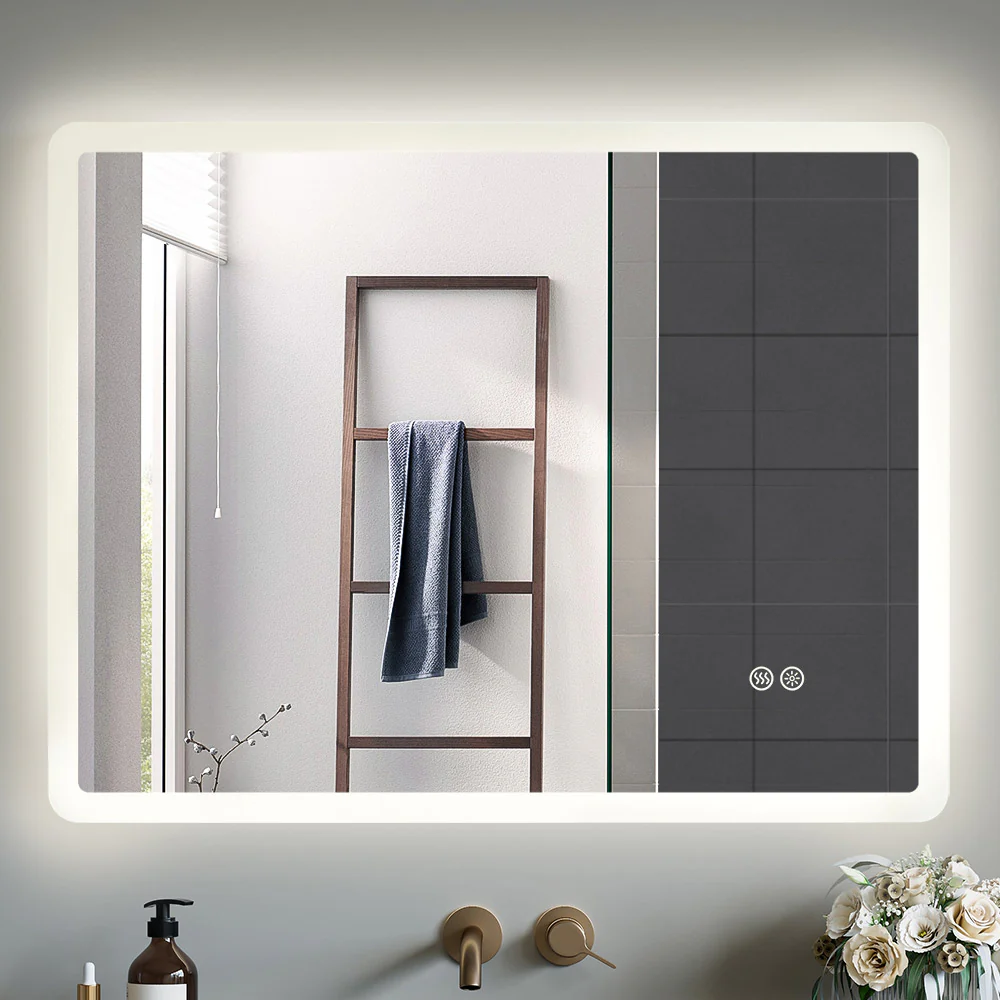 HOROW M7090S Badezimmer Wandspiegel LED mit Beleuchtung 70x90 cm - NTC Homes, Inc.