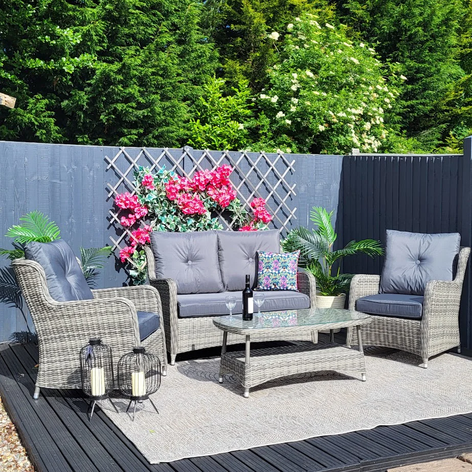 EX DISPLAY -Seville Outdoor Sofa Set in Grey | Katie Blake (Free Cover) - NTC Homes, Inc.