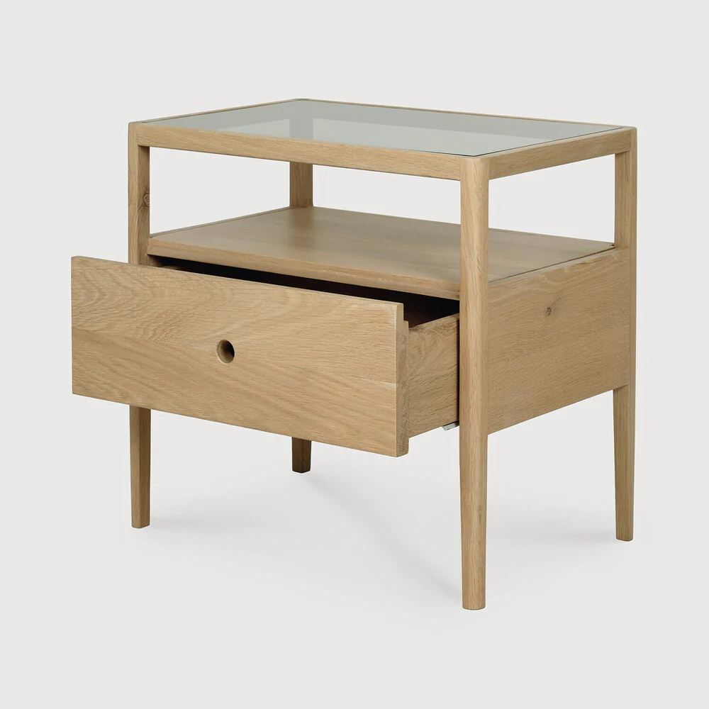Oak Spindle Bedside Table - NTC Homes, Inc.