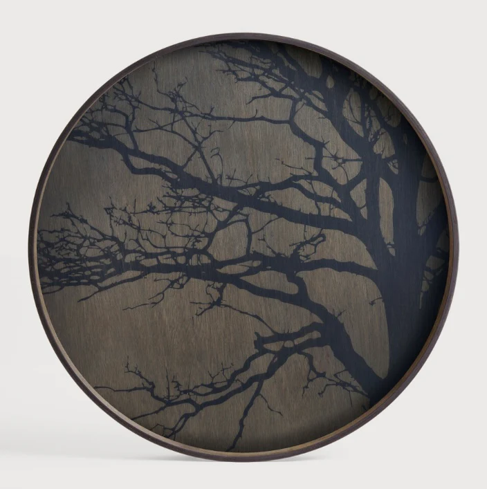 Black Tree Wooden Tray - NTC Homes, Inc.