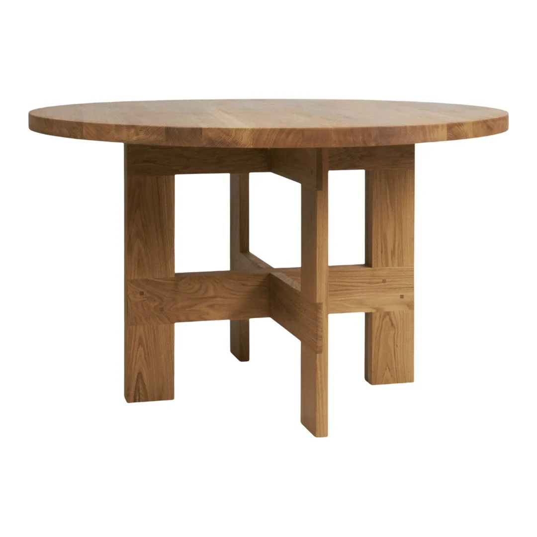Farmhouse Round Trestle Table - NTC Homes, Inc.