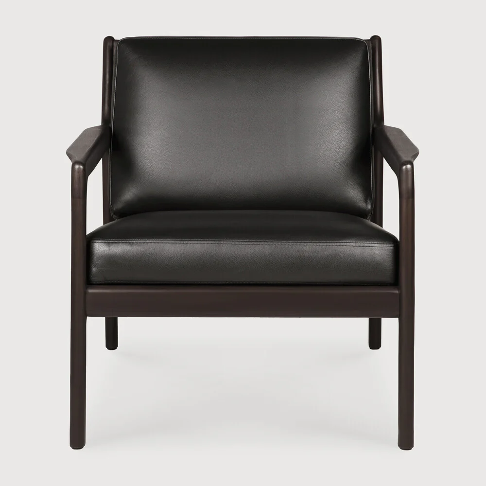 Jack Lounge Chair - Black Leather - NTC Homes, Inc.