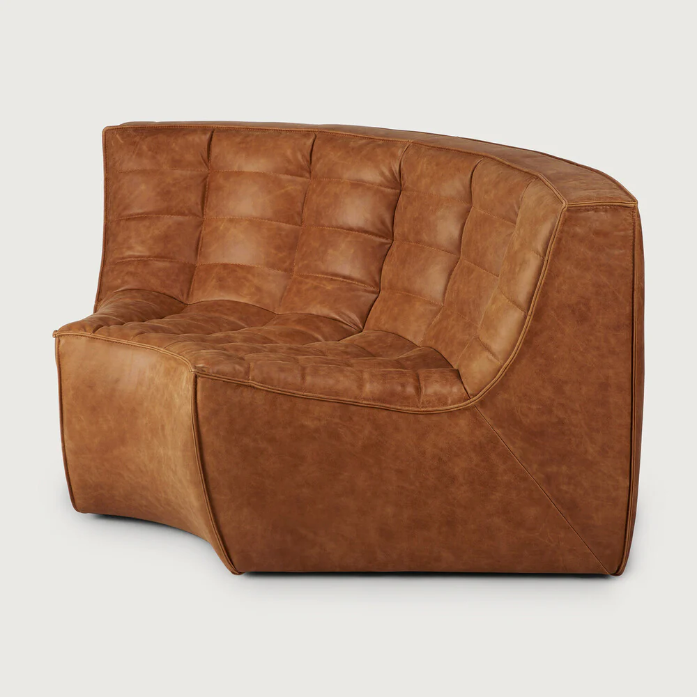 N701 Sofa Round Corner - Old Saddle - NTC Homes, Inc.