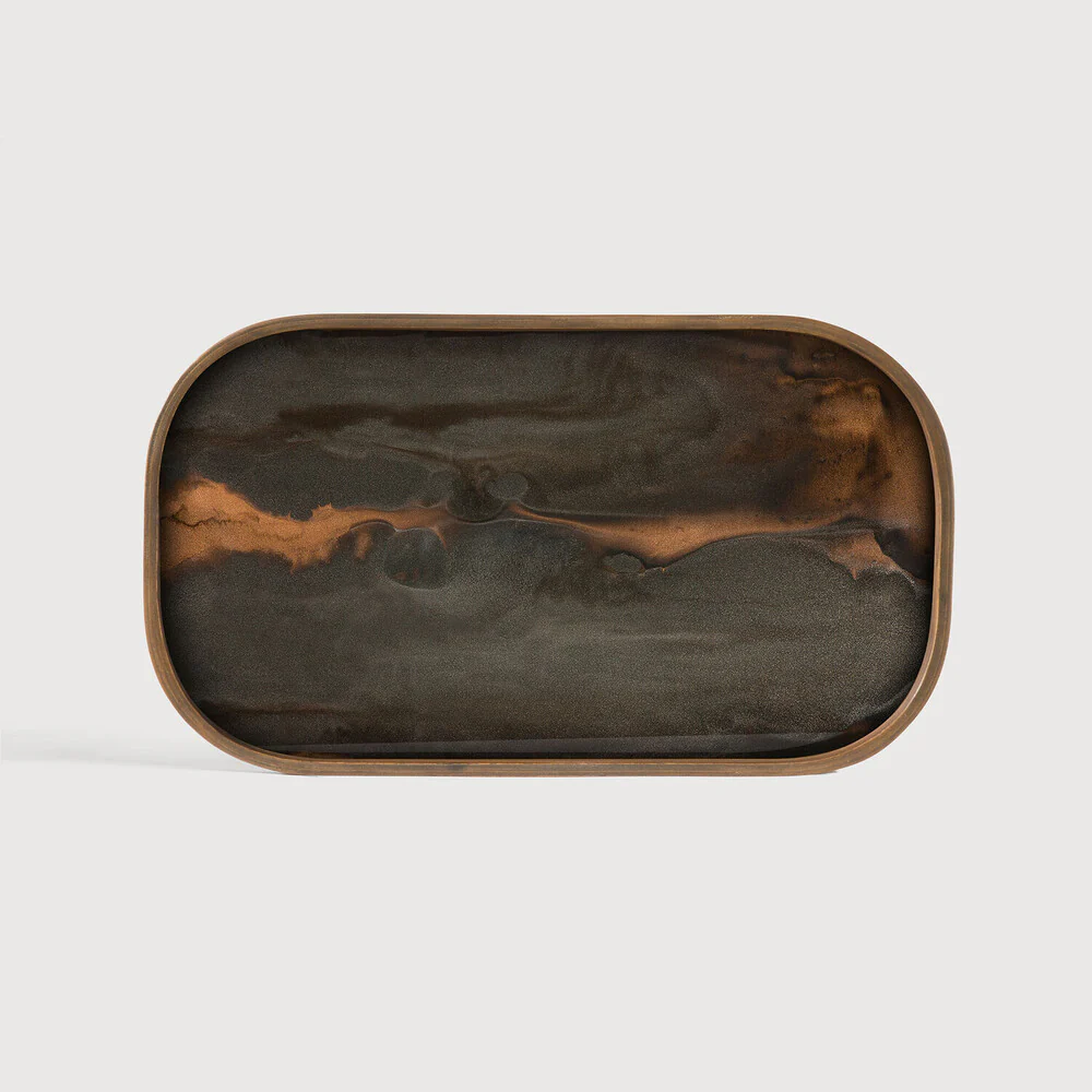Bronze Organic Glass Valet Tray - NTC Homes, Inc.