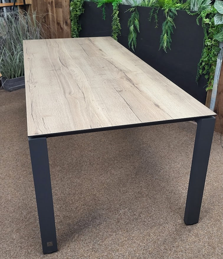 Outdoor Goa Table with HPL Teak Effect Top - 220cm by 4 Seasons Outdoor - NTC Homes, Inc.