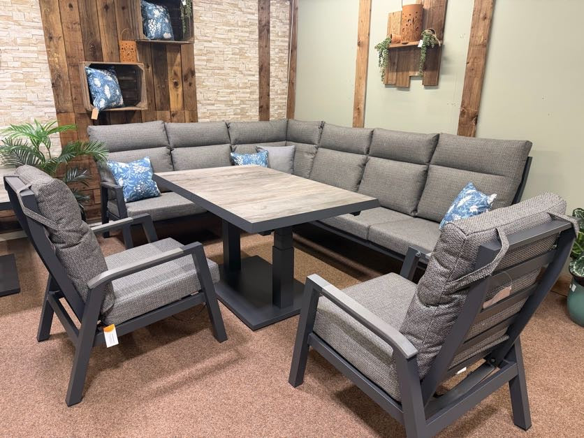 Atlas High Backed Outdoor Corner Set with Raising Table | Vila - NTC Homes, Inc.
