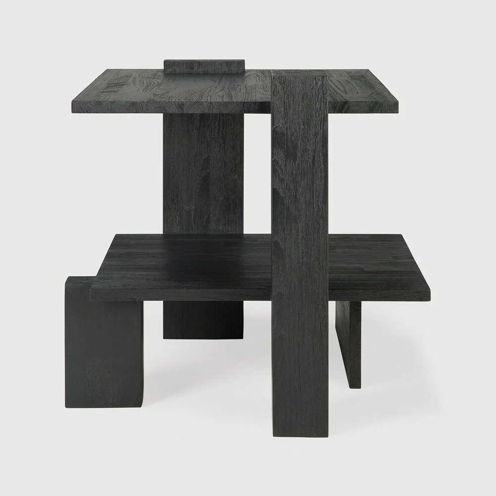Teak Abstract Side Table - NTC Homes, Inc.
