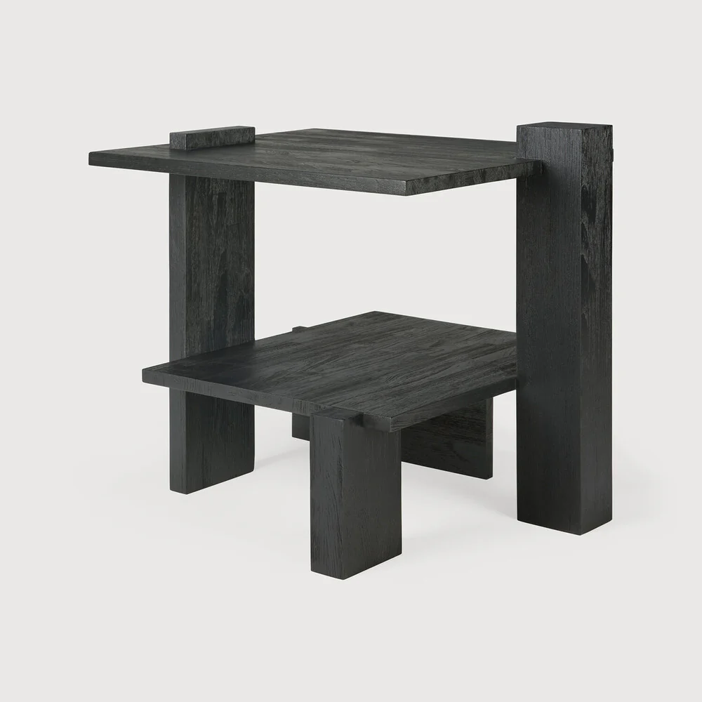 Teak Abstract Side Table - NTC Homes, Inc.