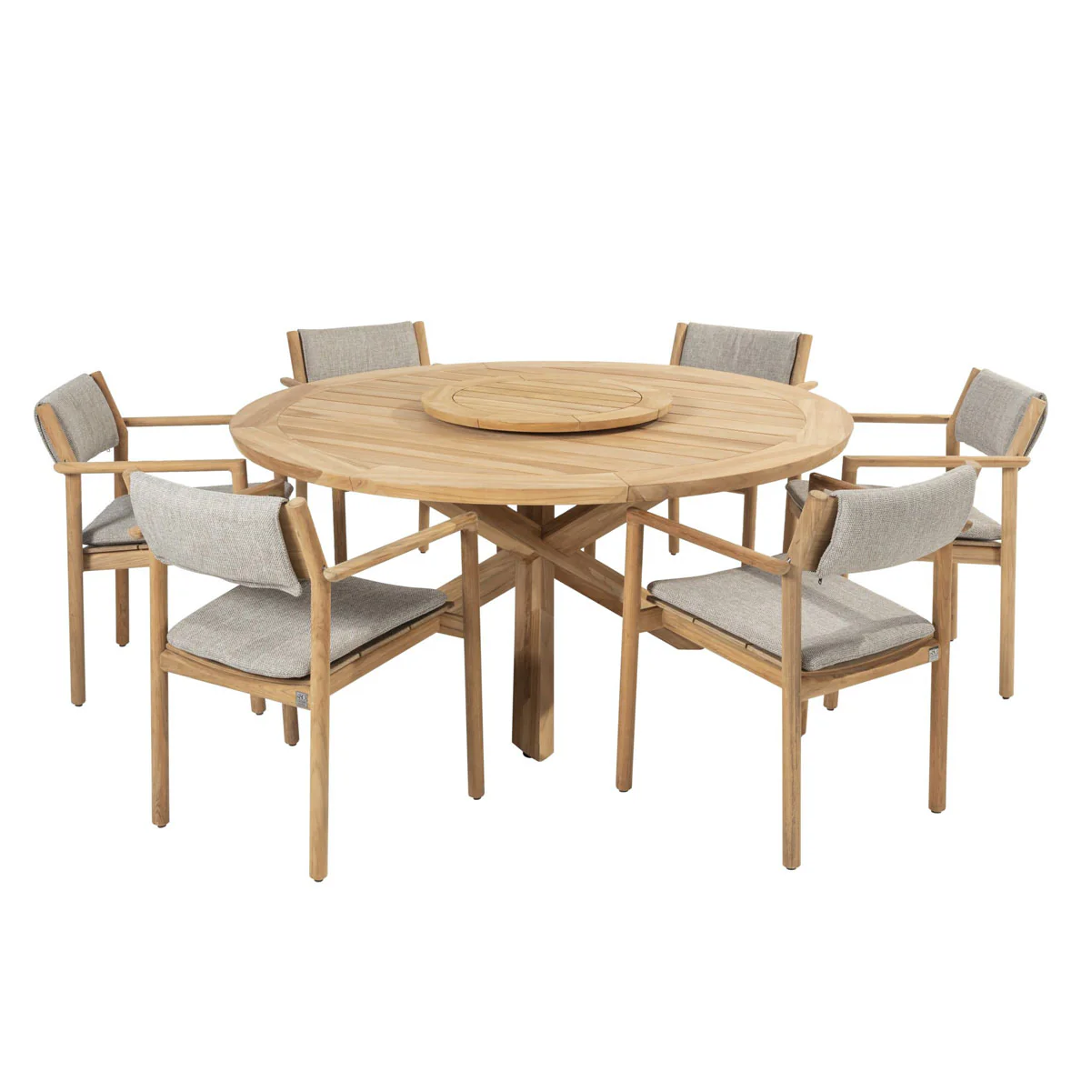 Levi 6 Seat Dining with 160cm Prado & Lazy Susan | 4 Seasons Outdoor - NTC Homes, Inc.