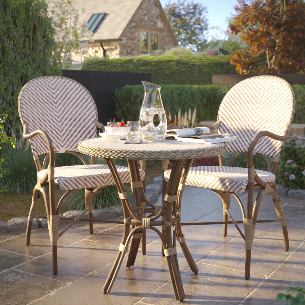 Laura Ashley – Riviera Bistro Set (Natural & White) By Daro - NTC Homes, Inc.