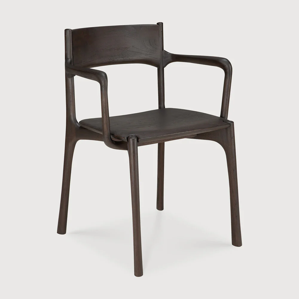PI Dining Chair - Teak Dark Brown - NTC Homes, Inc.
