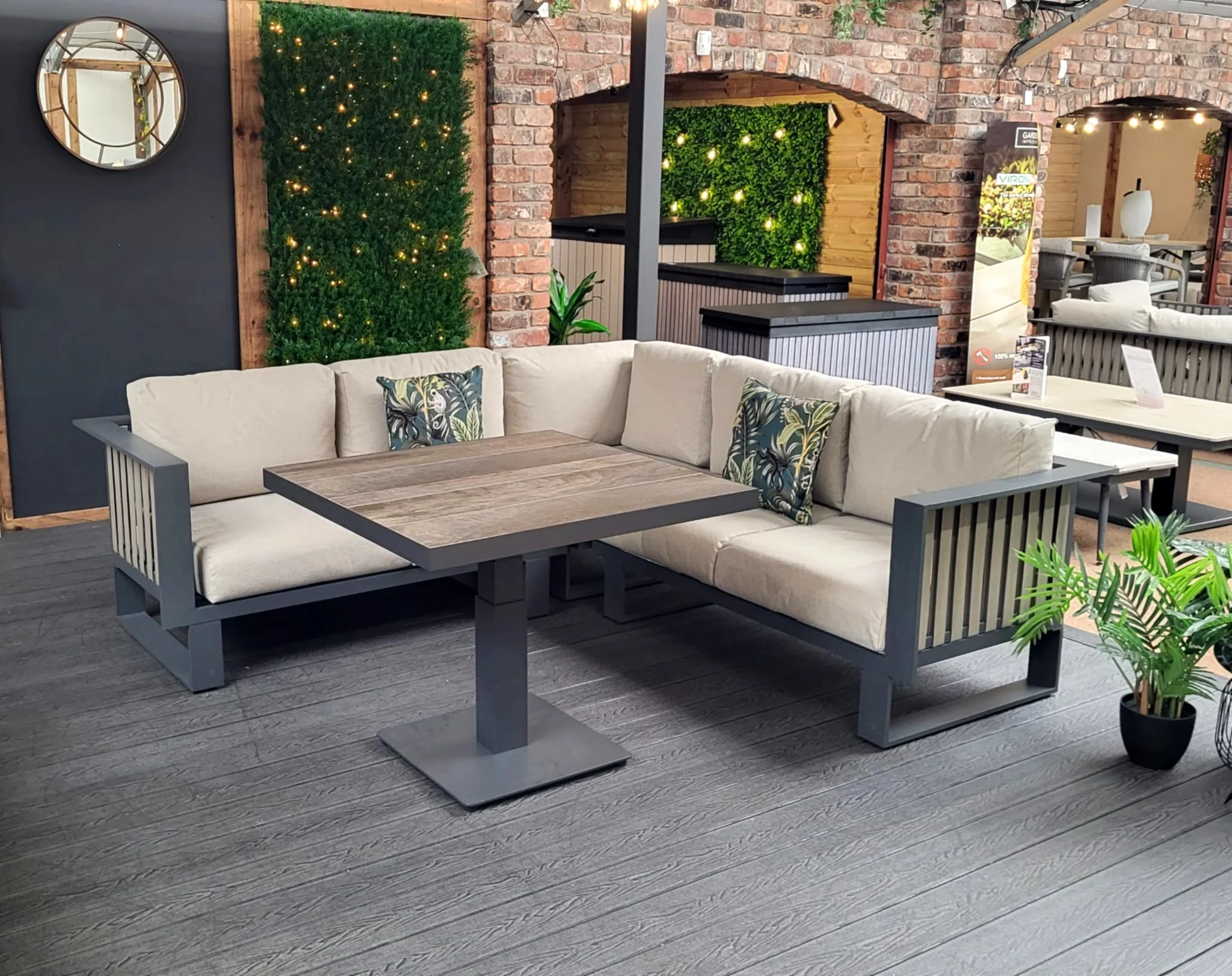 Bologna Compact Corner Sofa Set with 90cm Adjustable Table | Garden Impressions - NTC Homes, Inc.