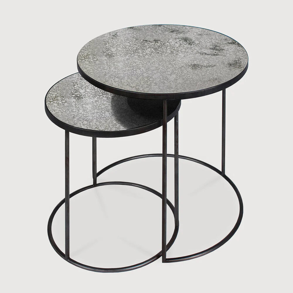 Nesting Side Table Set - Clear - NTC Homes, Inc.